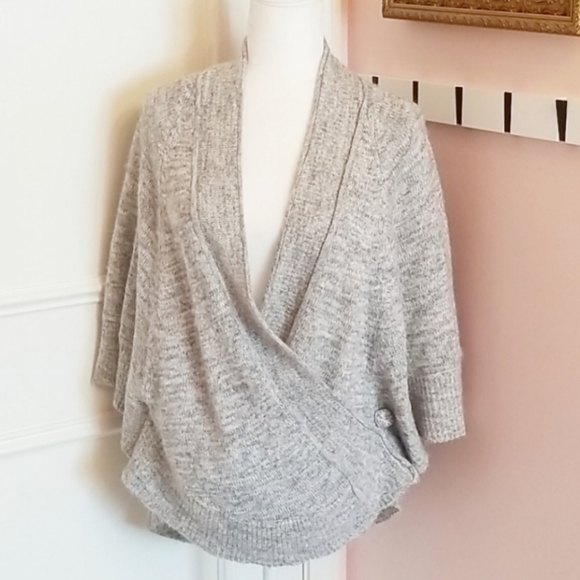 Anthropologie Sweaters - KNITTED & KNOTTED grey cotton/alpaca sweater